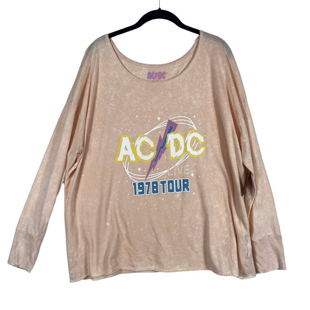 New AC/DC by Lucky Brand Long Sleeves BandTee Size XL